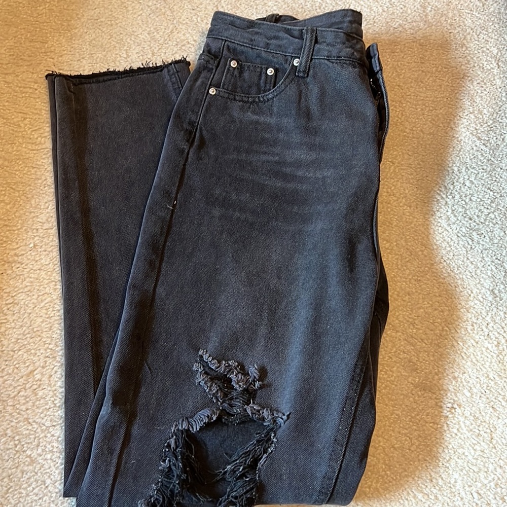 Black denim oversized